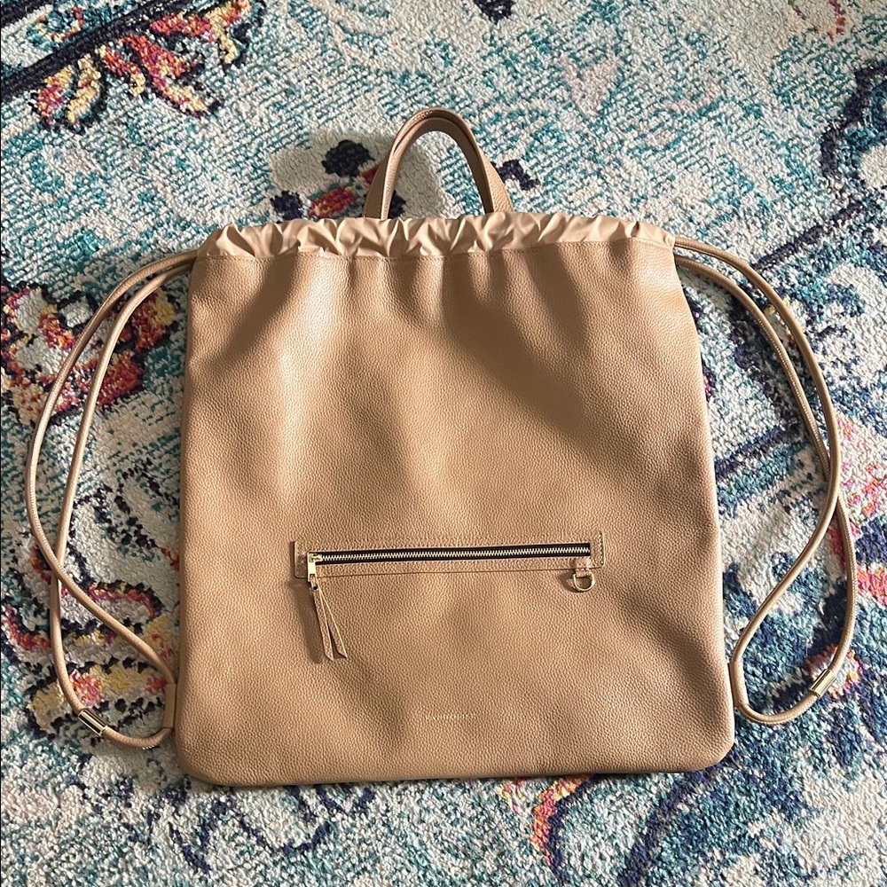 Bandolier Leather Drawstring Backpack